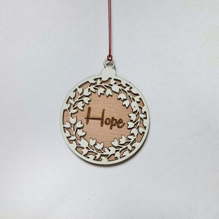 Glob personalizat din lemn - Mesaj - Crăciun - Model 2 [1]