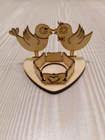 Decoratiuni - Suport pasari din placaj pentru lumanare