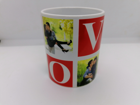 Cană personalizată cu 4 poze - LOVE [2]