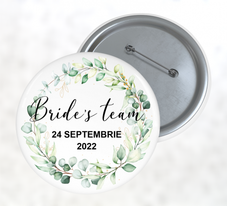Insigne personalizate - Insignă personalizată - Bride's team - Dată