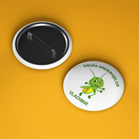 Insigne personalizate - Insignă personalizată cu nume - Grupa greierasilor
