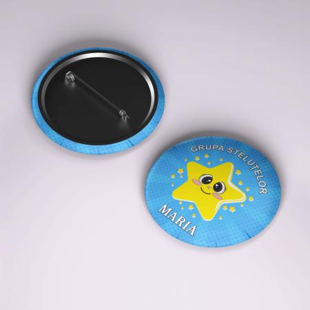 Insigne personalizate pentru Mărțișor - Insignă personalizată cu nume - Grupa stelutelor