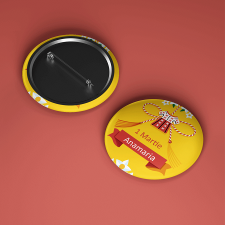 Insigne personalizate pentru Mărțișor - Insignă personalizată cu nume - Mărțișor ie