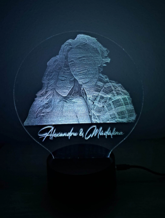 Lampi LED 3D - Lampă LED 3D - Cuplu - Nume - Poză