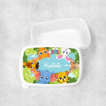 Lunch box-uri personalizate - Lunch box personalizat cu nume - Animăluțe - M1