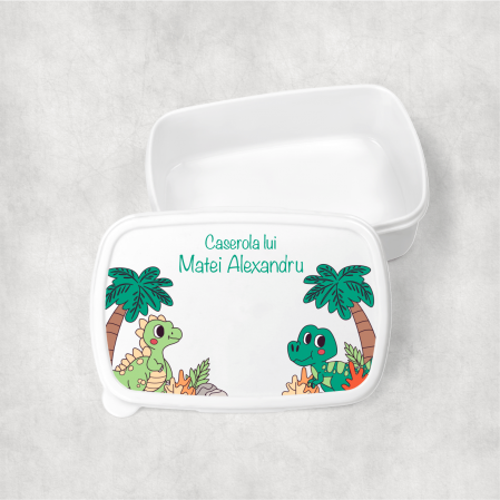 Lunch box-uri personalizate - Lunch box personalizat cu nume - Dinosauri