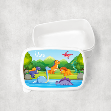 Lunch box-uri personalizate - Lunch box personalizat cu nume - Dinosauri - M1