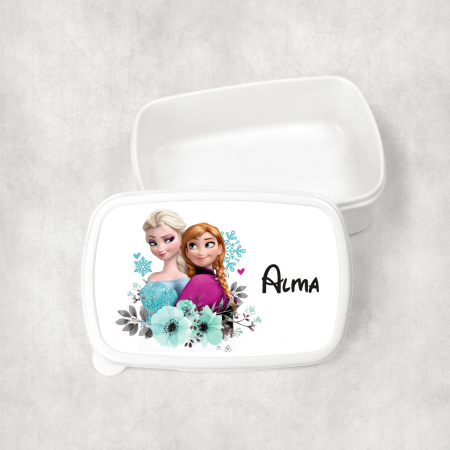 Lunch box-uri personalizate - Lunch box personalizat cu nume - Frozen - Ana și Elsa