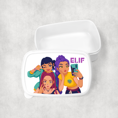 Lunch box-uri personalizate - Lunch box personalizat cu nume - K-pop Demon hunters
