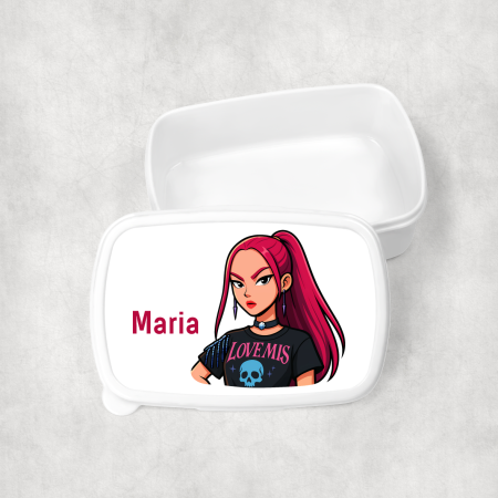 Cadouri pentru copii - Lunch box personalizat cu nume - KPop Demon Hunters - Mira