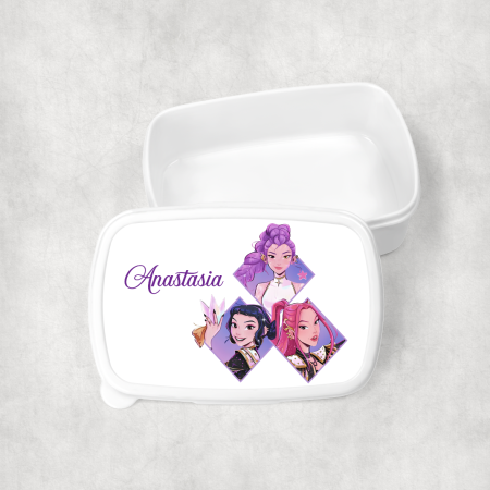 Cadouri pentru copii - Lunch box personalizat cu nume - KPop Demon Hunters - Purple