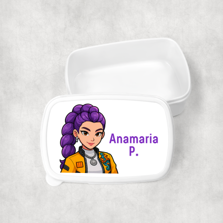 Cadouri pentru copii - Lunch box personalizat cu nume - KPop Demon Hunters - Rumi