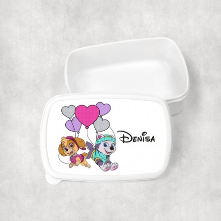 Lunch box-uri personalizate - Lunch box personalizat cu nume - Patrula Cățelușilor - Model fetiță