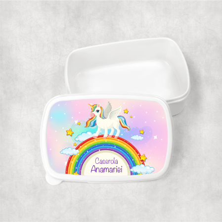 Lunch box-uri personalizate - Lunch box personalizat cu nume - Unicorn - M1