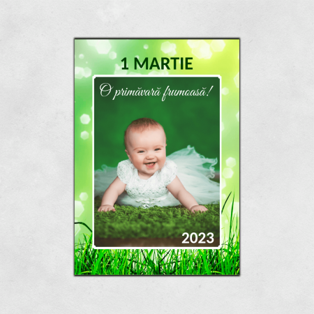 1-8 Martie - Magnet mărțișor personalizat - Model 1