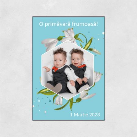 1-8 Martie - Magnet mărțișor personalizat - Model 2