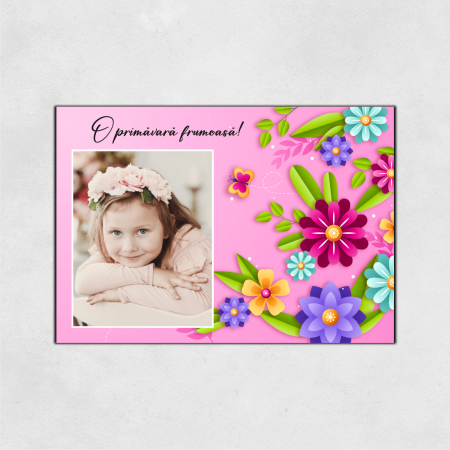 Magneți mărțișor personalizați - Magnet mărțișor personalizat - Spring - Model 1