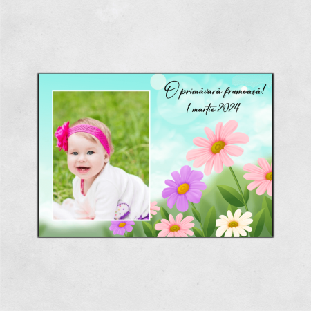 Magneți mărțișor personalizați - Magnet mărțișor personalizat - Spring - Model 2