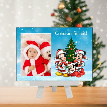 Magneți personalizați - Magnet personalizat Crăciun - Baby Mickey - M1