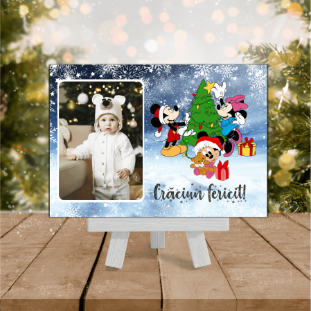 Magneți personalizați - Magnet personalizat - Crăciun - Baby Minnie