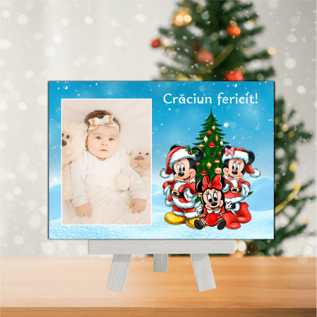 Magneți personalizați - Magnet personalizat Crăciun - Baby Minnie - M1