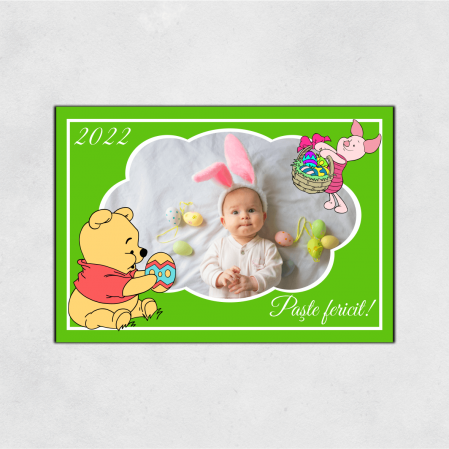 Magneți personalizați Paște - Magnet personalizat Paște - Poză - Winnie the Pooh