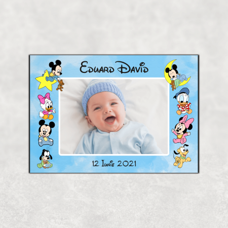 Mărturii magnetice băieți - Mărturie magnet botez - Baby Mickey Mouse și Prietenii