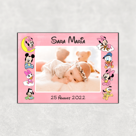 Botez - Mărturie magnet botez - Baby Minnie Mouse și Prietenii