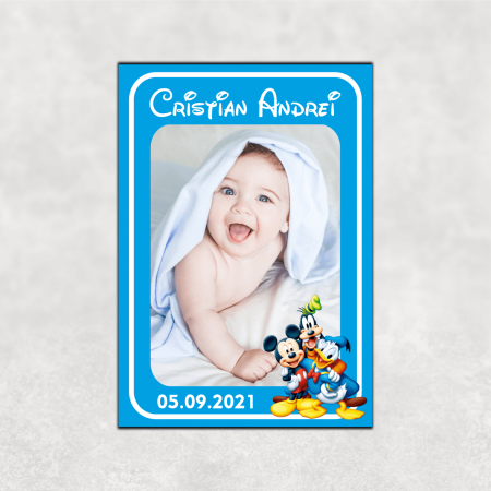 Mărturii magnetice băieți - Mărturie magnet botez - Mickey Mouse și Prietenii