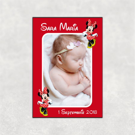 Mărturii magnetice fetițe - Mărturie magnet botez - Minnie