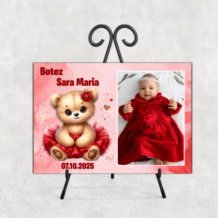 Mărturii magnetice - Mărturie magnetică botez - Ursuleț - Model 8