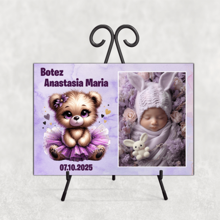 Mărturii magnetice - Mărturie magnetică botez - Ursuleț - Model 9