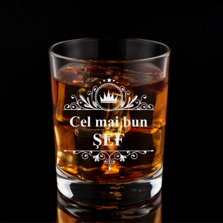 Pahare de whisky - Pahar Whisky Personalizat - Cel mai bun șef
