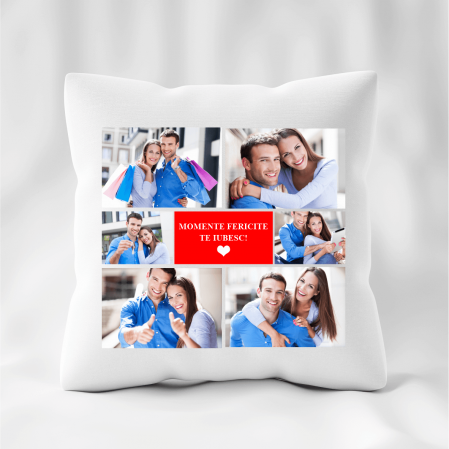 Textile personalizate - perina-personalizata-cu-6-poze-si-mesaj