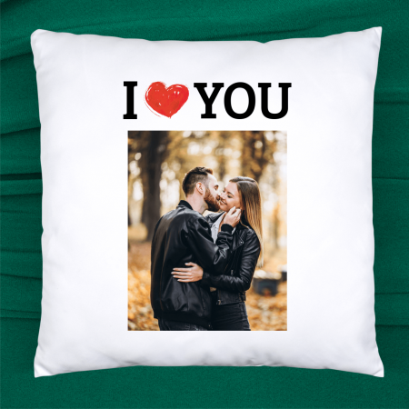 Perne personalizate - Pernă personalizată - Poză - I love you