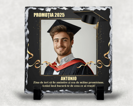 Cadouri pentru EL - Placa de ardezie - Absolvire - Nume și mesaj