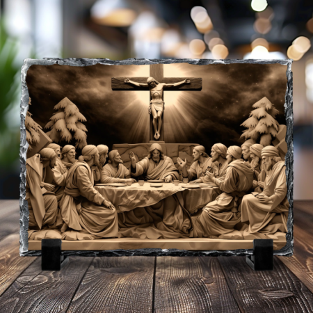 Cadouri creștine - Placă de ardezie - Cina cea de Taină