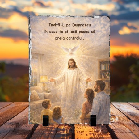 Plăci ardezie - Placă de ardezie - Iisus în Casa Ta