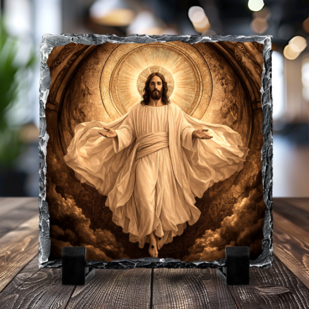 Plăci ardezie - Placă de ardezie - Iisus – Lumina Învierii