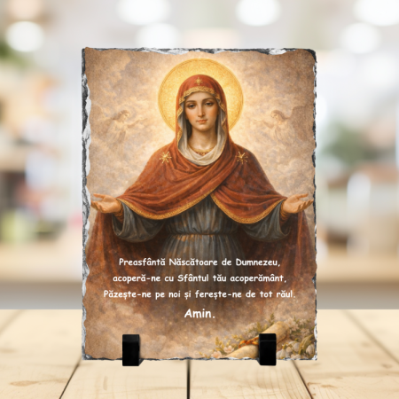 Plăci ardezie - Placă de ardezie - Maica Domnului – Ocrotitoarea Familiei