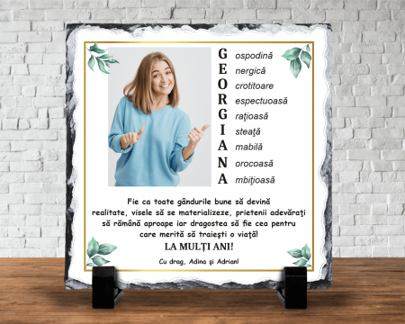 Plăci de ardezie - Placă de ardezie personalizată - Aniversare - Georgiana