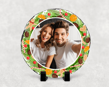 Decorațiuni Crăciun - Placă de ardezie personalizată - Crăciun - Poză