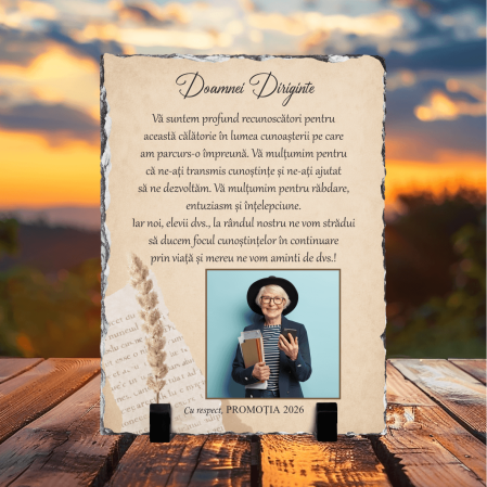 Plăci ardezie - Placă de ardezie personalizată - Doamna Dirigintă - 2