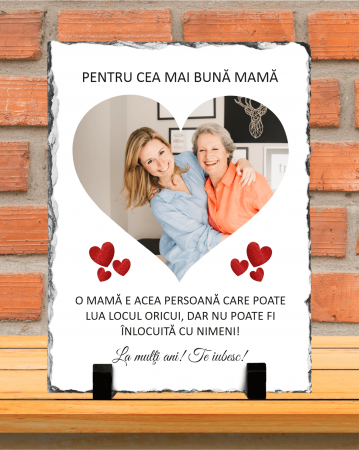 Plăci de ardezie - Placă de ardezie personalizată - Pentru cea mai bună mamă - Poză