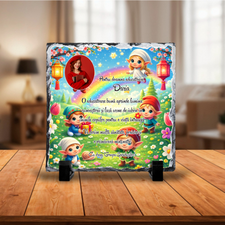 Plăci de ardezie - Placă de ardezie personalizată - Pentru educatoare - Grupa Spiridușilor