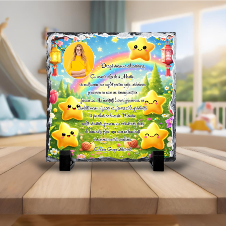 Plăci de ardezie - Placă de ardezie personalizată - Pentru educatoare - Grupa Steluțelor