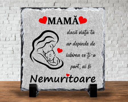 Plăci de ardezie - Placă de ardezie personalizată - Pentru mama - Pătrată