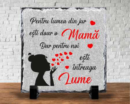 Plăci de ardezie - Placă de ardezie personalizată - Pentru mama - Pătrată - Model 2