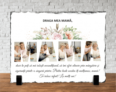 Tablouri personalizate - Placă de ardezie personalizată - Poze și mesaj