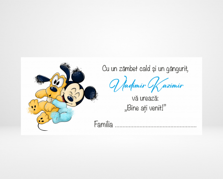 Plicuri de bani băieți - Plic de bani pentru botez - Baby Mickey - Model 3